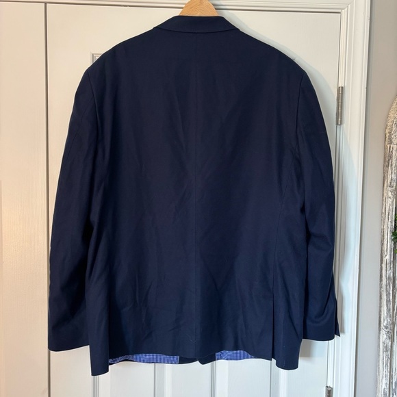 Crown and Ivy Mens Navy Cotton Blazer Sport Coat Jacket 48R Preppy Classic Event - Picture 4 of 7